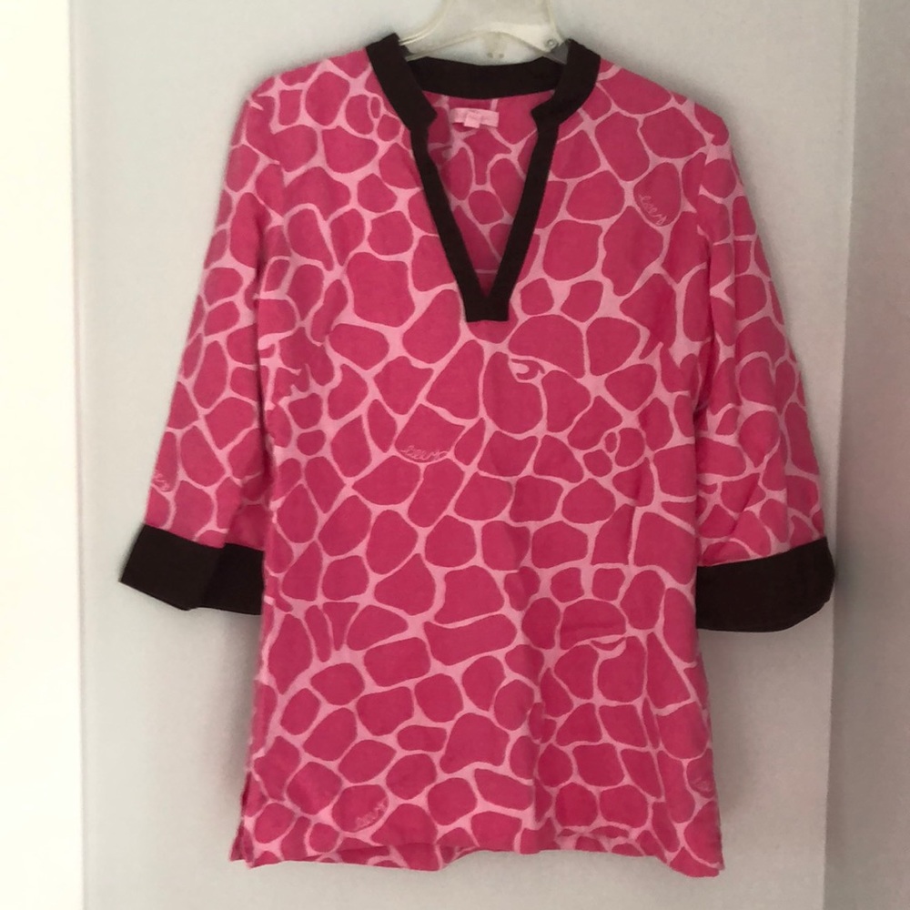 Lilly Pulitzer pink printed tunic/cover up.
